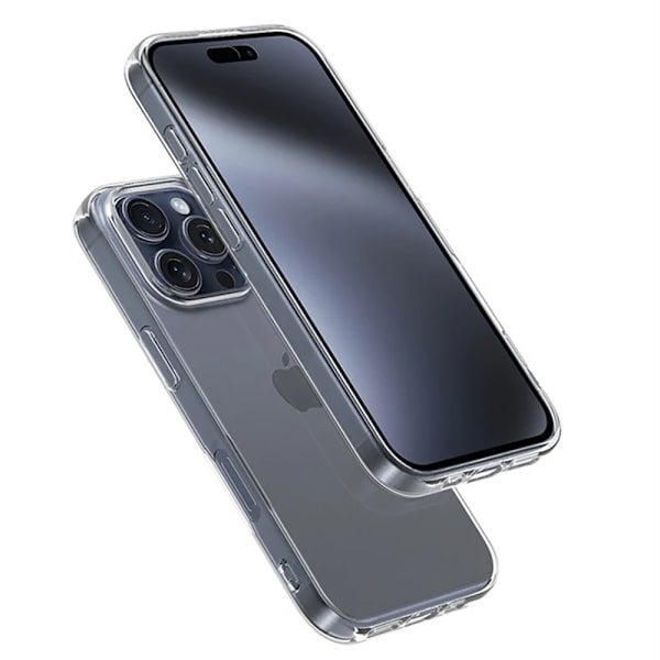 iPhone 16 Pro Max - Ultra-Tunt Silikonskal med Exceptionellt Skydd! Genomskinlig