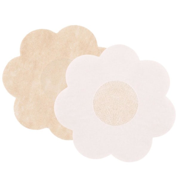 Självhäftande Eleganta Nipple Covers 5 Par Beige Blomma