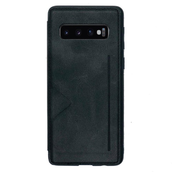 Samsung Galaxy S10 Plus - Praktiskt Skyddande Skal Kortfack Svart