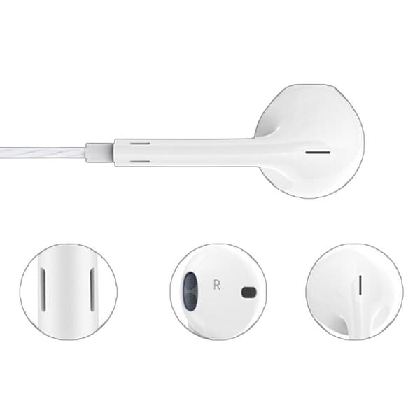 Hållbara Stilrena In-Ear Type-C Hörlurar Vit