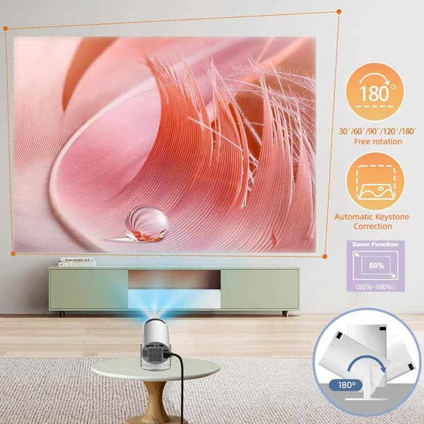 HY300Pro  Smart projektor med Android TV & 350 ANSI Svart