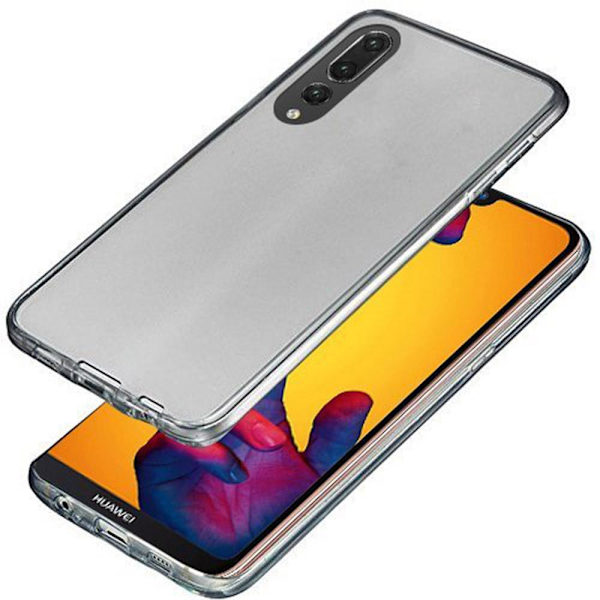 Huawei P20 Pro Dubbelsidigt silikonfodral med TOUCHFUNKTION Svart