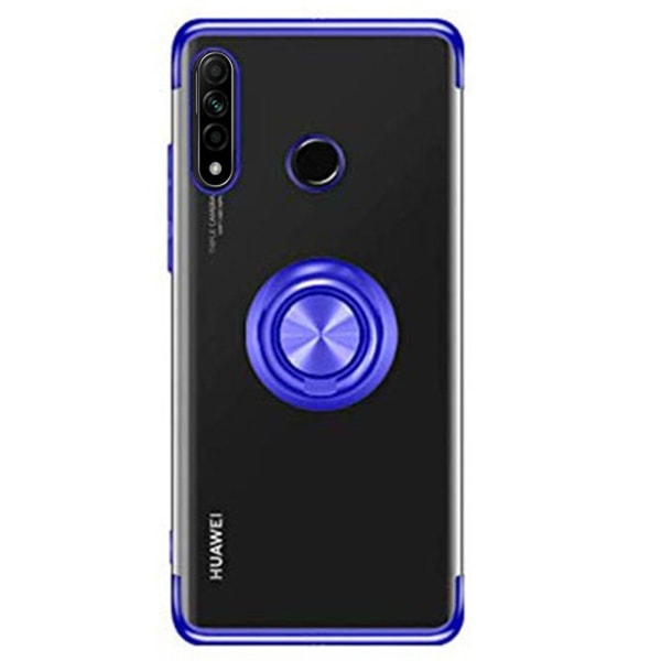 Huawei P40 Lite E - Floveme Cover med ringholder Blå