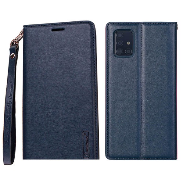 Samsung Galaxy A71 - HANMAN Wallet etui Mörkblå