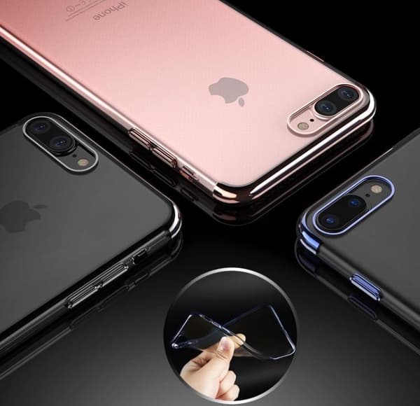 iPhone 8 PLUS - Smart Elegant Stilren Silikonskal från FLOVEM Guld