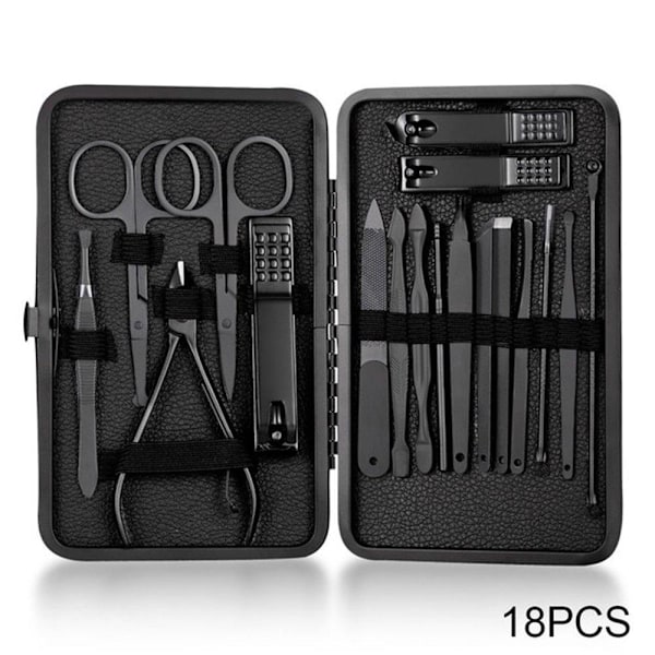 Hög Kvalitets Manikyr/Pedikyr Kit 18-Pack