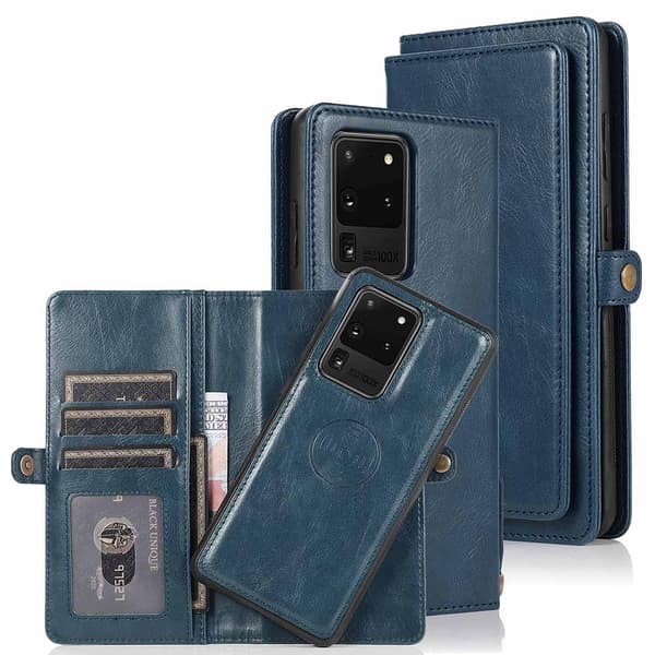 Samsung Galaxy S20 Ultra - Dobbelt Wallet Cover Svart