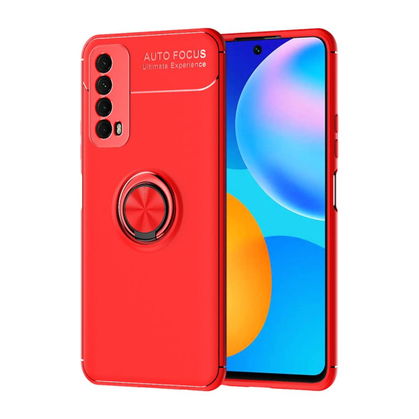 Huawei P Smart 2021 - Beskyttelsescover med ringholder Röd