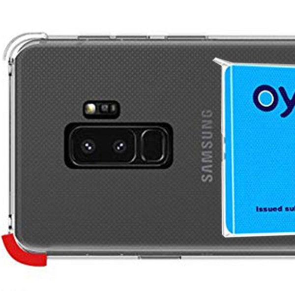 Samsung Galaxy S9 Plus - Skyddande Silikonskal med Kortfack Transparent/Genomskinlig