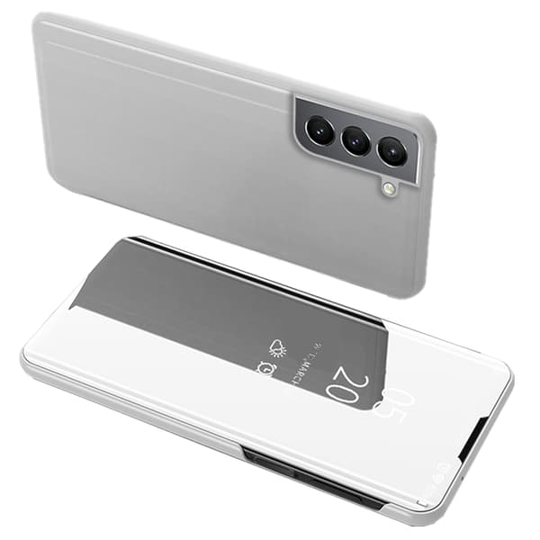 Samsung Galaxy S25 - Flipfodral med Spegeleffekt design Silver