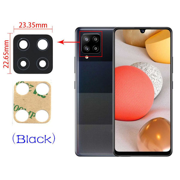 Galaxy A22 4G Sk�rmskydd + Kameralinsskydd 2.5D HD 0,3mm Transparent/Genomskinlig