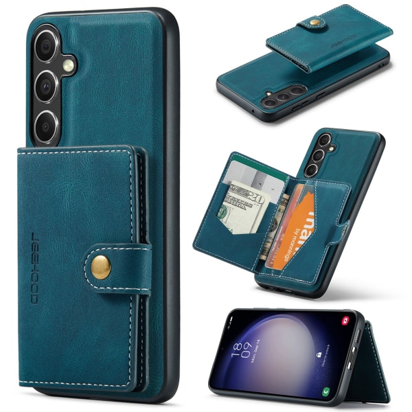 Trendigt Plånboksfodral med Magnetisk Hållare för Samsung Galaxy Grön
