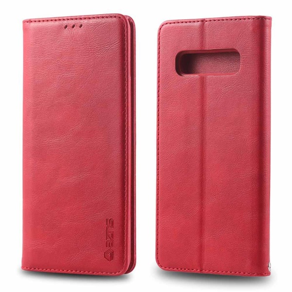 Samsung Galaxy S10 Plus - Smart Robust Plånboksfodral Röd