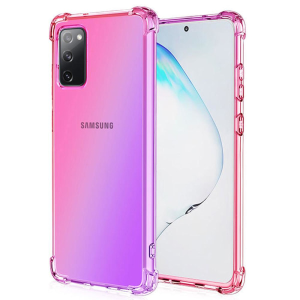 Samsung Galaxy A02S - Floveme Cover Blå/Rosa