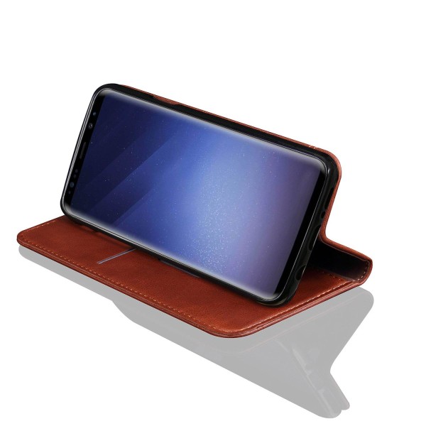 LEMAN Stilrent Pl�nboksfodral f�r Samsung Galaxy S8+ Röd