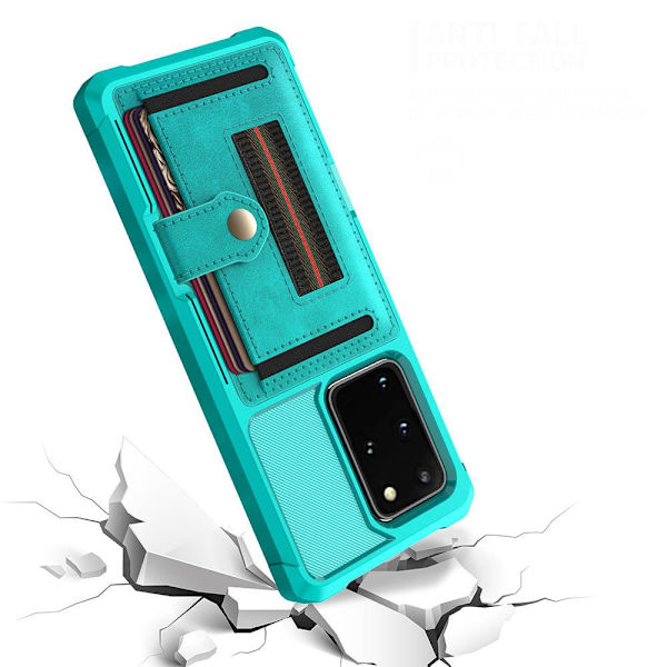 Samsung Galaxy S20 Plus - Professionelt cover med kortrum Röd