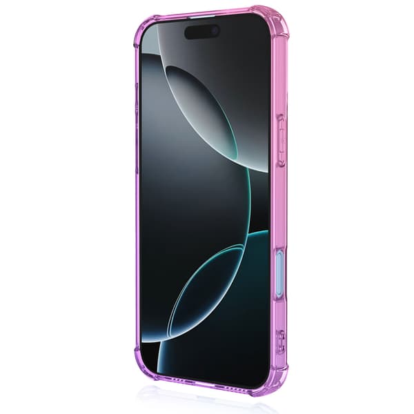 iPhone 17 Pro Max - Skyddande Gradient Färgade Silikonskal Rosa/Grön