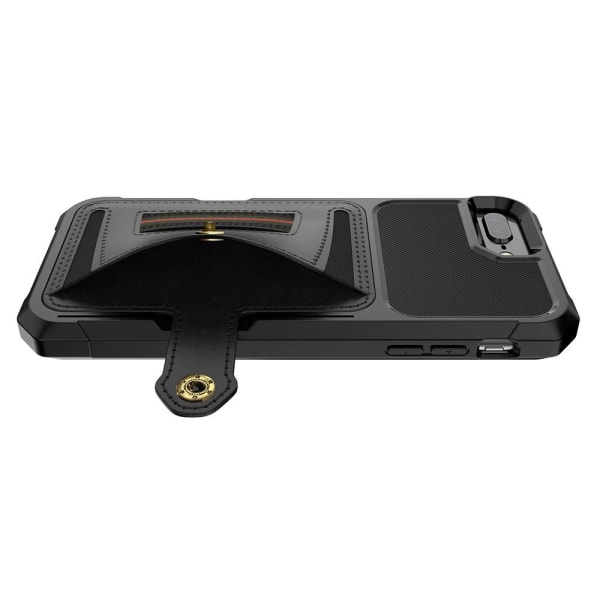 iPhone 8 Plus - Skyddande Skal med Kortfack Grön