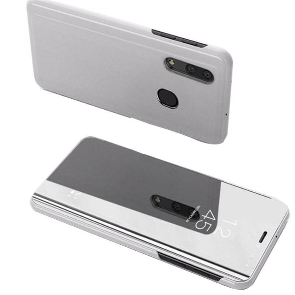 Samsung Galaxy A20E - Stilrent Smidigt LEMAN Fodral Silver
