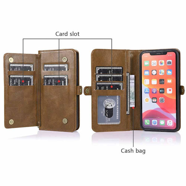 iPhone 11 Pro Max - Praktisk pung etui Röd