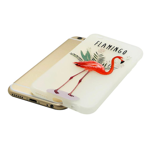 Flamingo - Retroskal av silikon för iPhone 6/6S Plus Flamingo