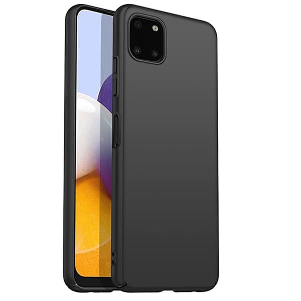 Samsung Galaxy A22 5G - Mattbehandlat Silikonskal Svart
