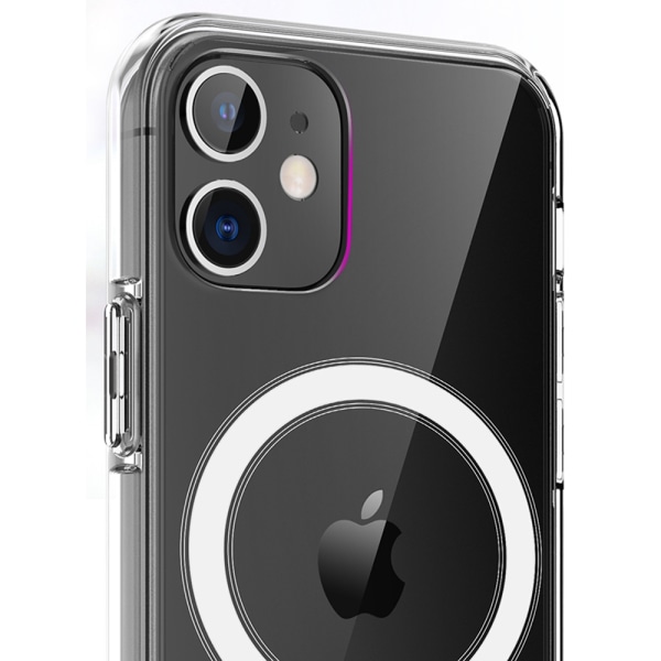 iPhone 12 Mini - Magnetisk Silikone Cover Genomskinlig