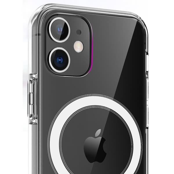 iPhone 12 Mini - Magnetisk Silikonetui Genomskinlig