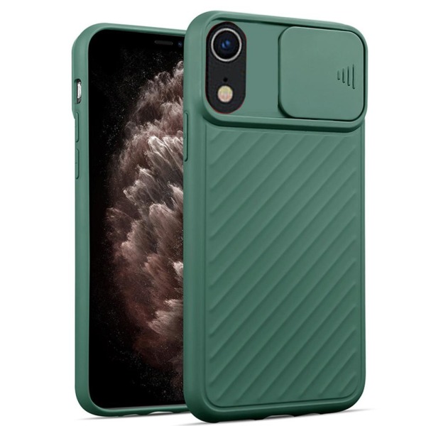 iPhone XR - Tyylikäs ja harkittu kuori KAMERAN SUOJAUKSELLA Grön