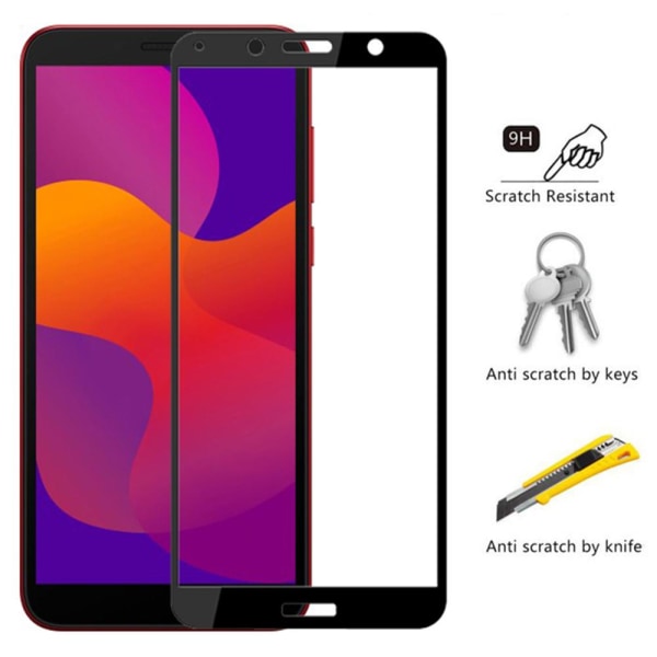 Huawei Y5p 2.5D Skärmskydd Ram 9H 0,3mm Svart