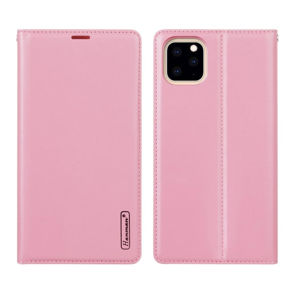 iPhone 11 Pro Max - Stilig Smart HANMAN Wallet-deksel Rosaröd
