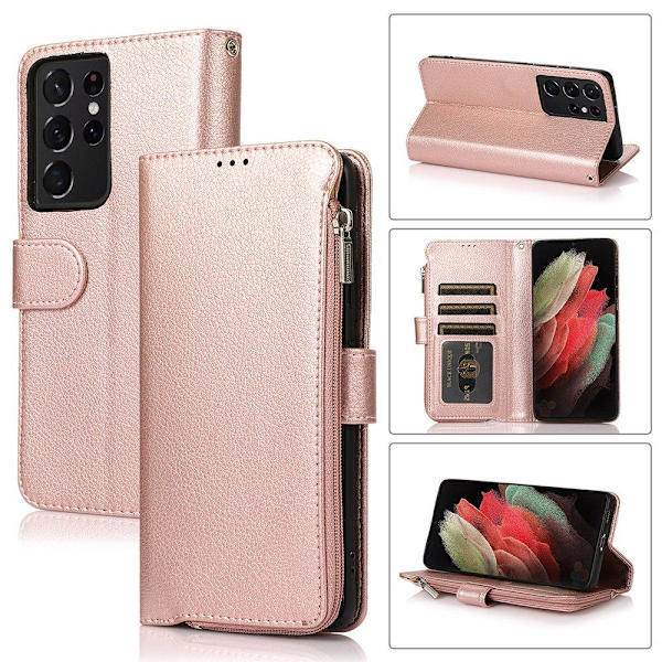 Samsung Galaxy S21 Ultra - Plånboksfodral Brun