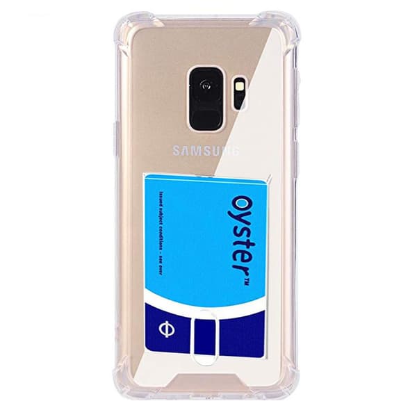 Samsung Galaxy S9 - Robust Skyddsskal med Kortfack Transparent