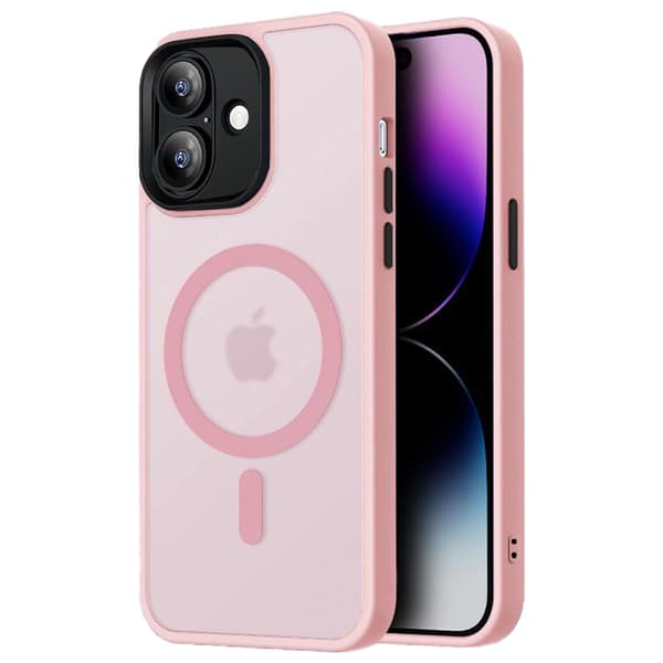 iPhone 17 MagSafe Skal Matt Translucent Vinröd