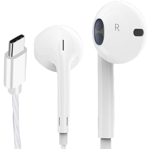 Hållbara Stilrena In-Ear Type-C Hörlurar Svart