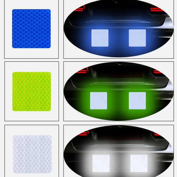 5-Pack Fyrkantiga Reflex Remsor Blå