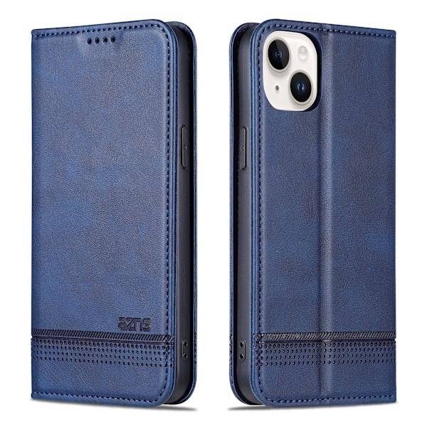 iPhone 15 - Plånboksfodral 3-kortfack i Läder Röd