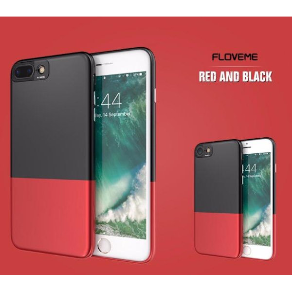 iPhone 6/6S plus - Stilrent skal i 2 delar från FLOVEME Svart/Röd