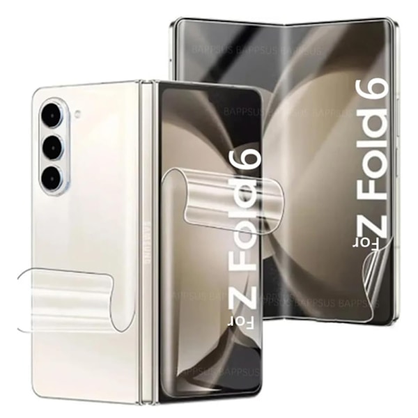 Samsung Galaxy Z Fold 6 - Komplett 4-in-1-skydd för skärm, baksida & kamera!