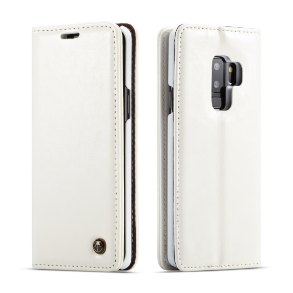 CASEME Stilrent Plånboksfodral för Samsung Galaxy S9 Vit