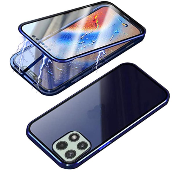 Samsung Galaxy A22 5G - Dobbeltsidet magnetisk cover Blå