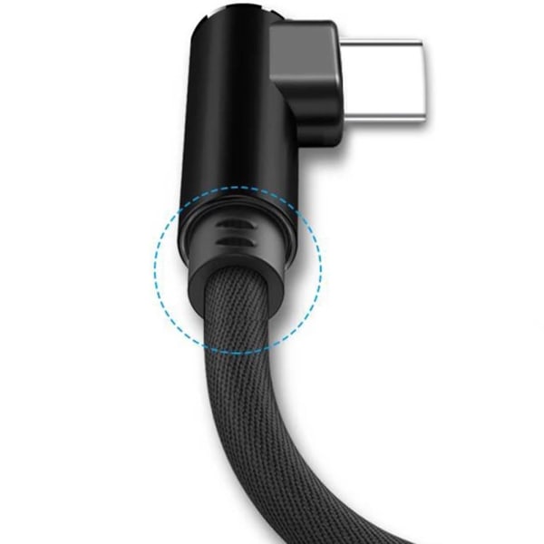 Snabbladdnings Kabel USB-C (Type-C) Svart 2 Meter