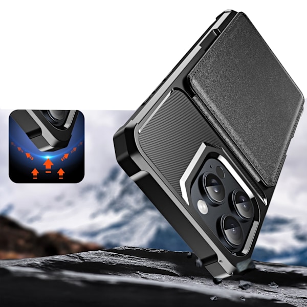 iPhone 16 Pro Kortfodral - Slimmat & Elegant Svart