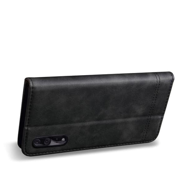 LEMAN Stilrent Plånboksfodral för Huawei P20 Röd