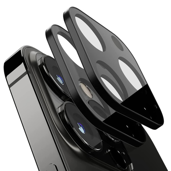 3-PAKK iPhone 14 Pro Max - 2.5D skjermbeskytter + kameralinsebeskytter Transparent