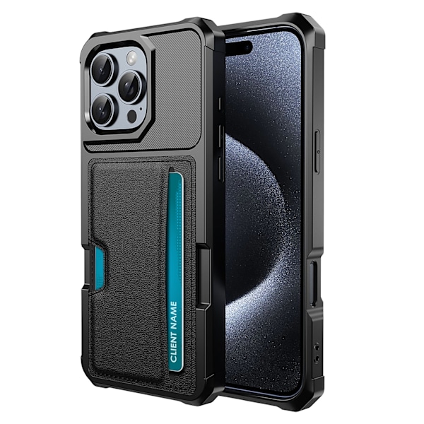 iPhone 16 Pro Max - Korthållarfodral med Stötdämpning