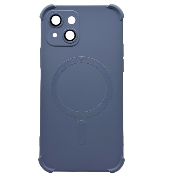 iPhone 14 - Silikonskal med Magnetiskt Stötskydd mint