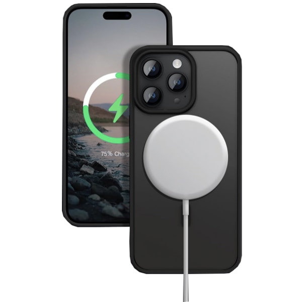 iPhone 15 Pro Max -  Magnetiskt Fodral med Matt Hudkänsla