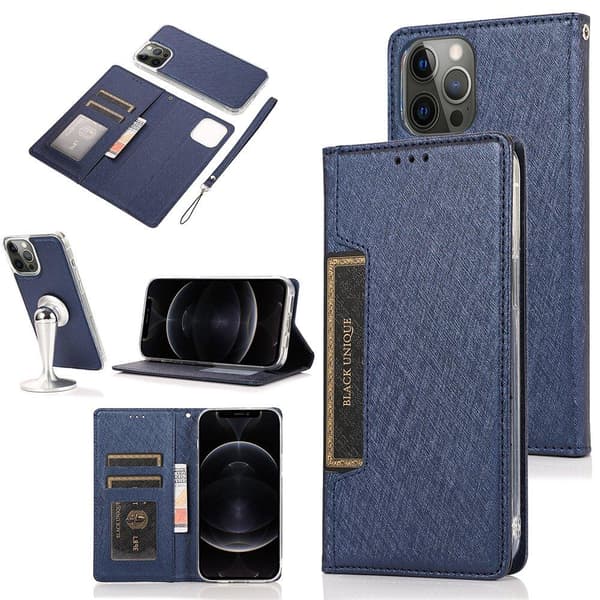 iPhone 12 Pro Max - Pung-etui (FLOVEME) Svart