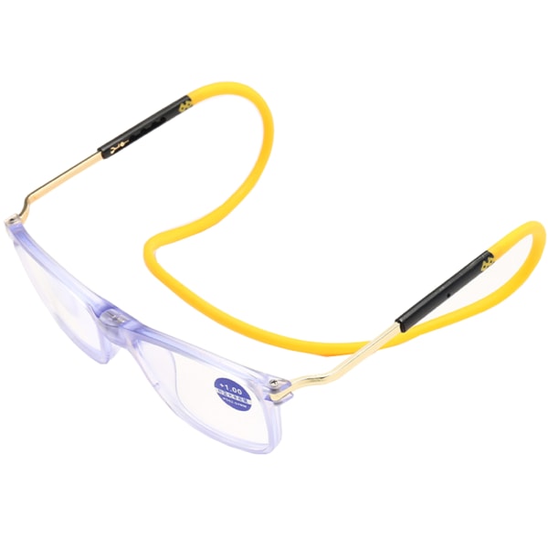 Praktiska Unisex TR Magnetiska Läsglasögon Gul +3.0